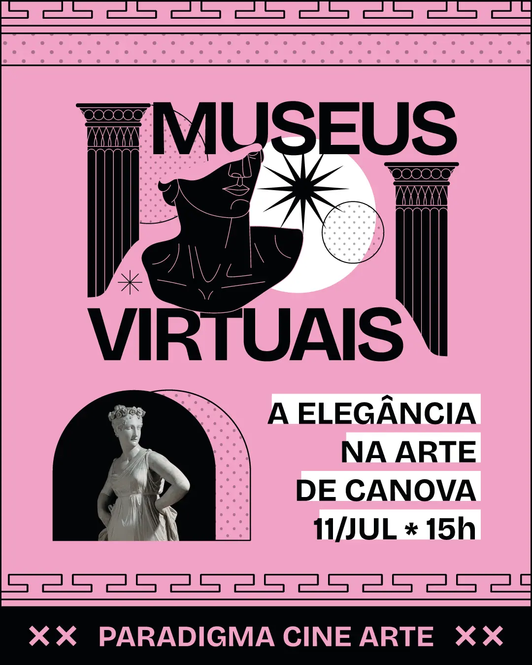 Obras do escultor italiano Antonio Canova ganham destaque na próxima sessão do Museus Virtuais, no próximo sábado, 11 de julho 