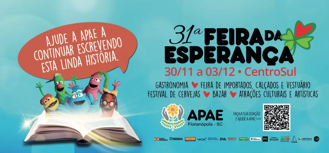 31ª Feira da Esperança da APAE Florianópolis inicia nesta quinta-feira e terá 70 atrações