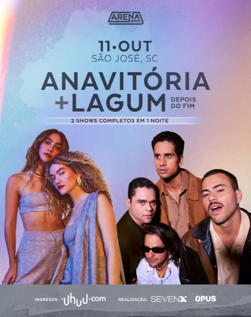 Anavitória e Lagum fazem shows na Arena Opus na mesma noite