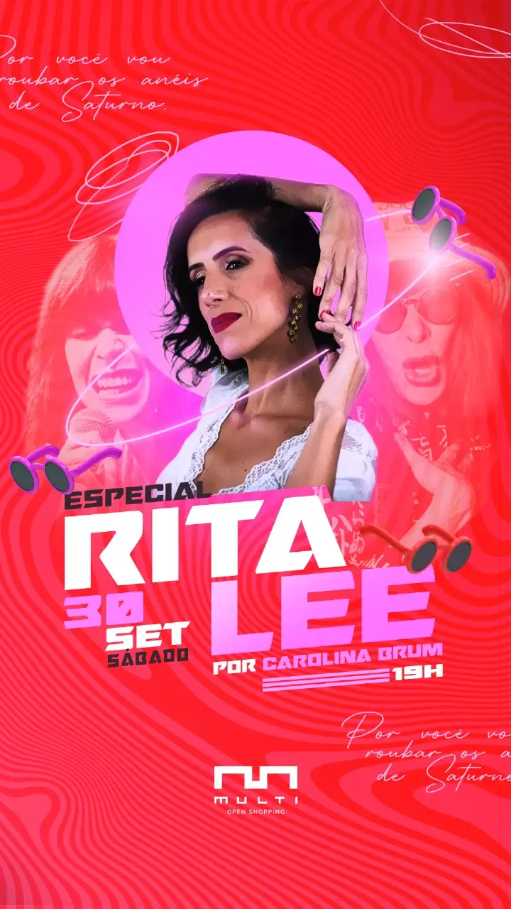 Carolina Brum apresenta Especial Rita Lee no Rio Tavares, em Florianópolis