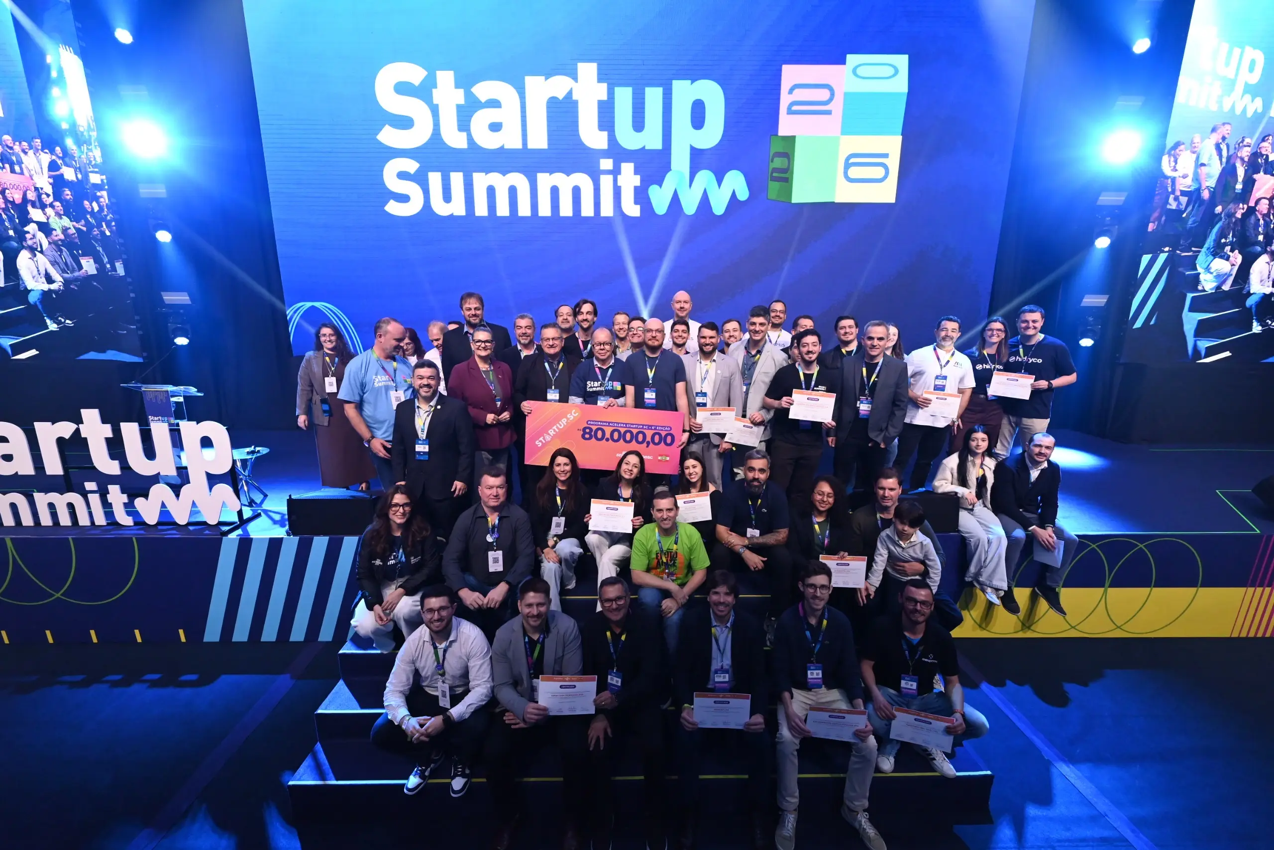 Empresas inovadoras da região são premiadas no Startup Summit 2026 em Florianópolis