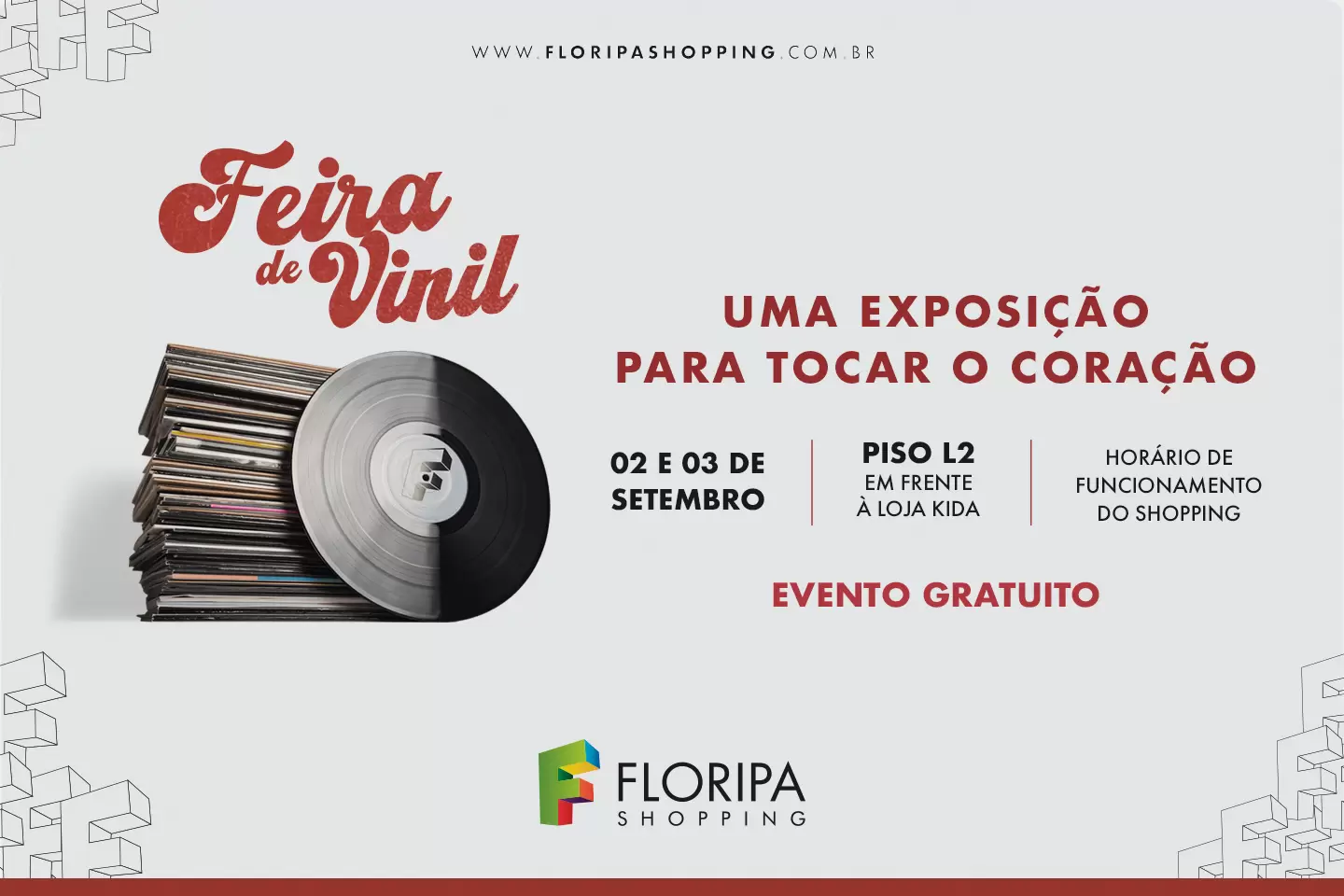 Floripa Shopping recebe a 2ª edição da Feira de Vinil 