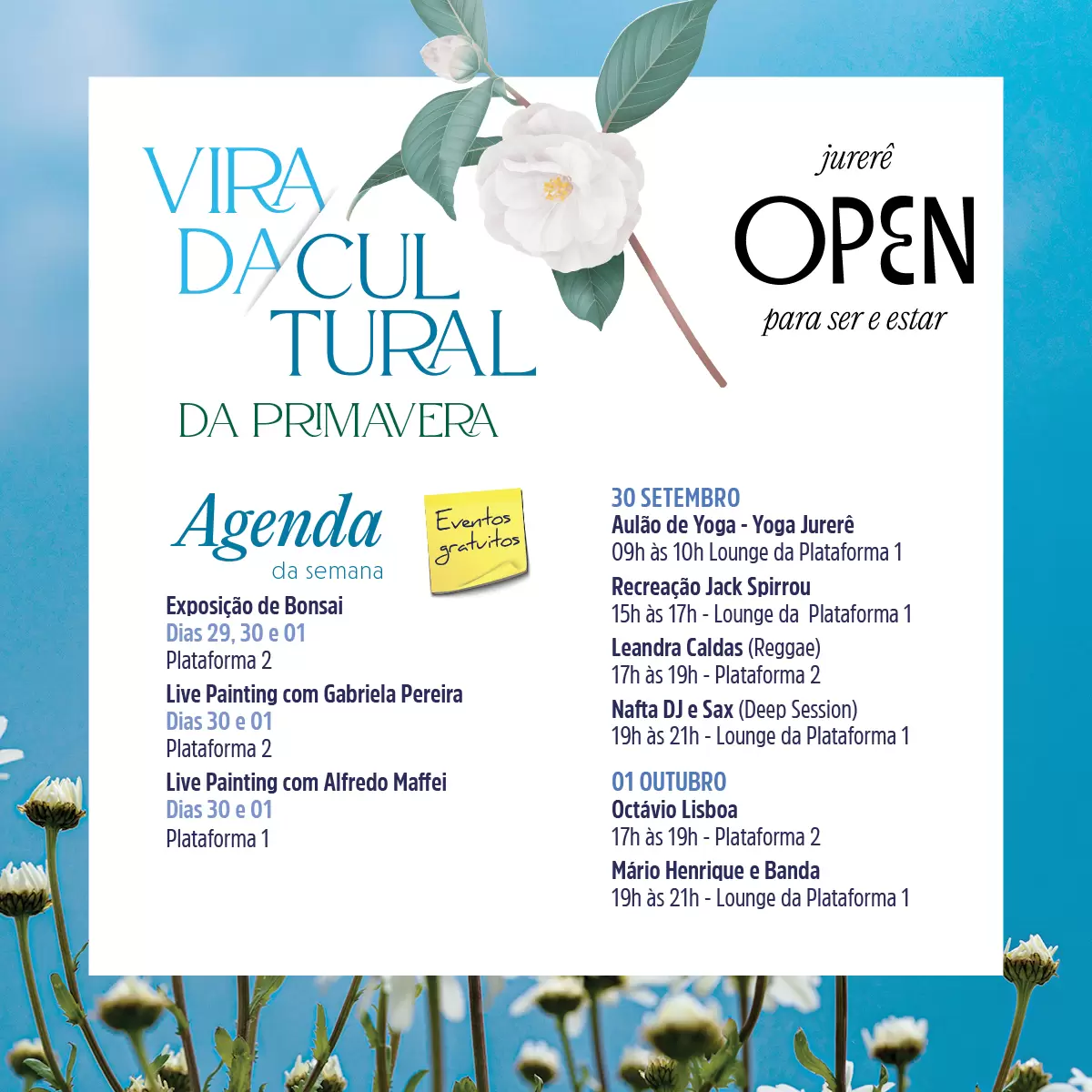 Live painting, música e yoga marcam o segundo final de semana da Virada Cultural do Jurerê OPEN
