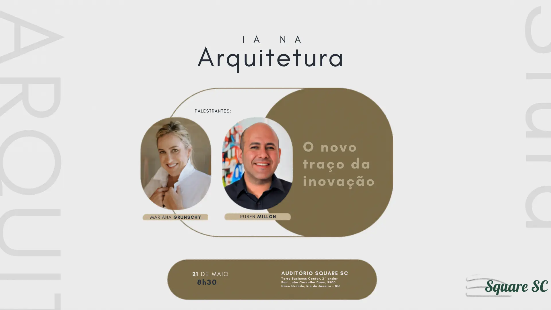 Square SC promove encontro sobre inteligência artificial aplicada à arquitetura em Florianópolis