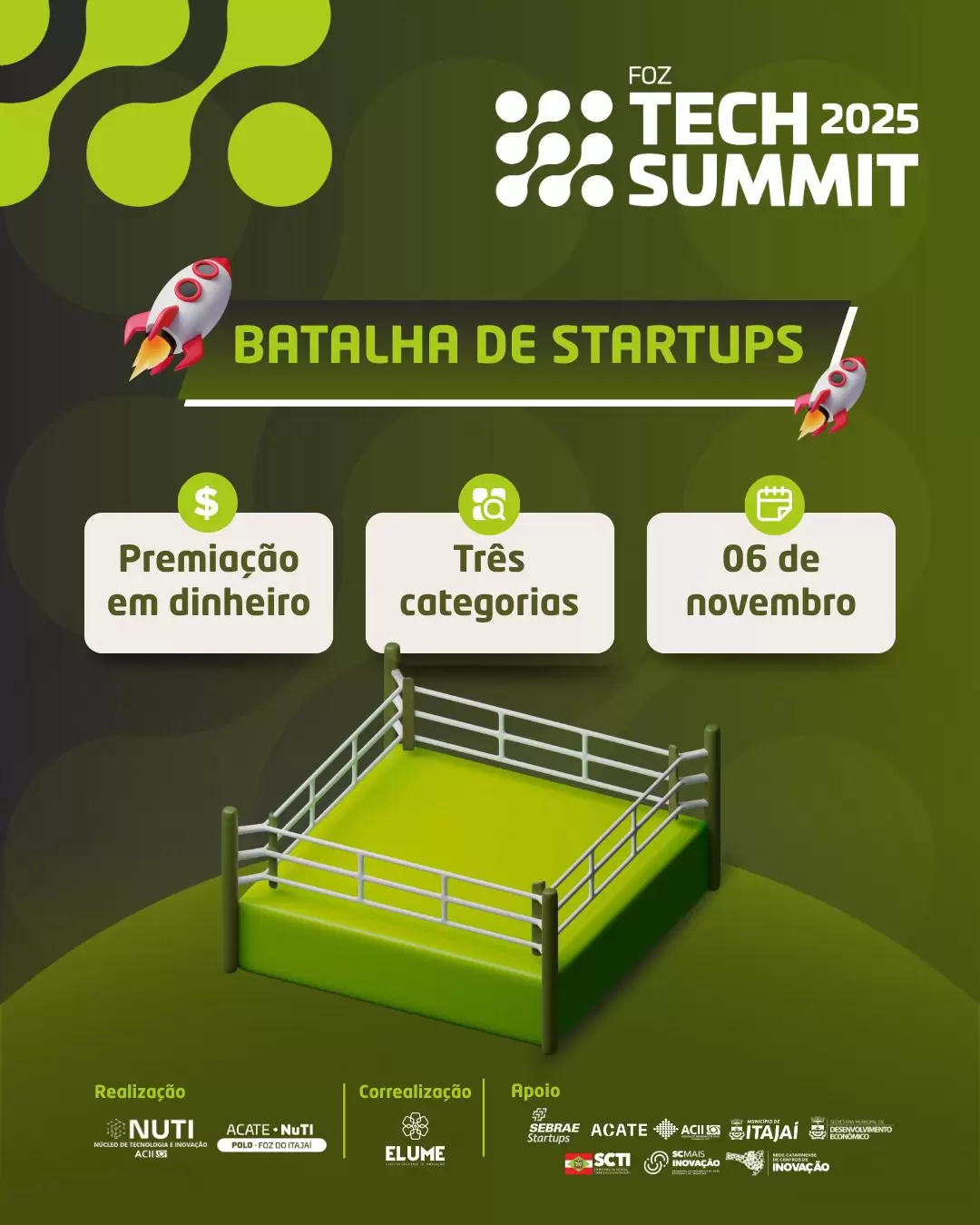 Batalha de Startups movimenta o Foz Tech Summit 2025 e reforça protagonismo de Itajaí no cenário da inovação
