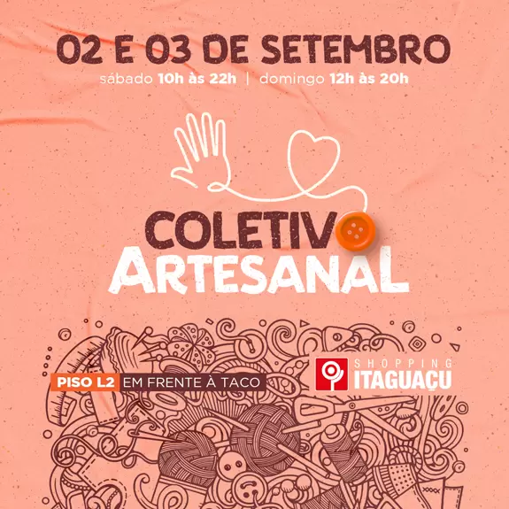 Feira oferece peças exclusivas produzidas por artesãos no Shopping Itaguaçu