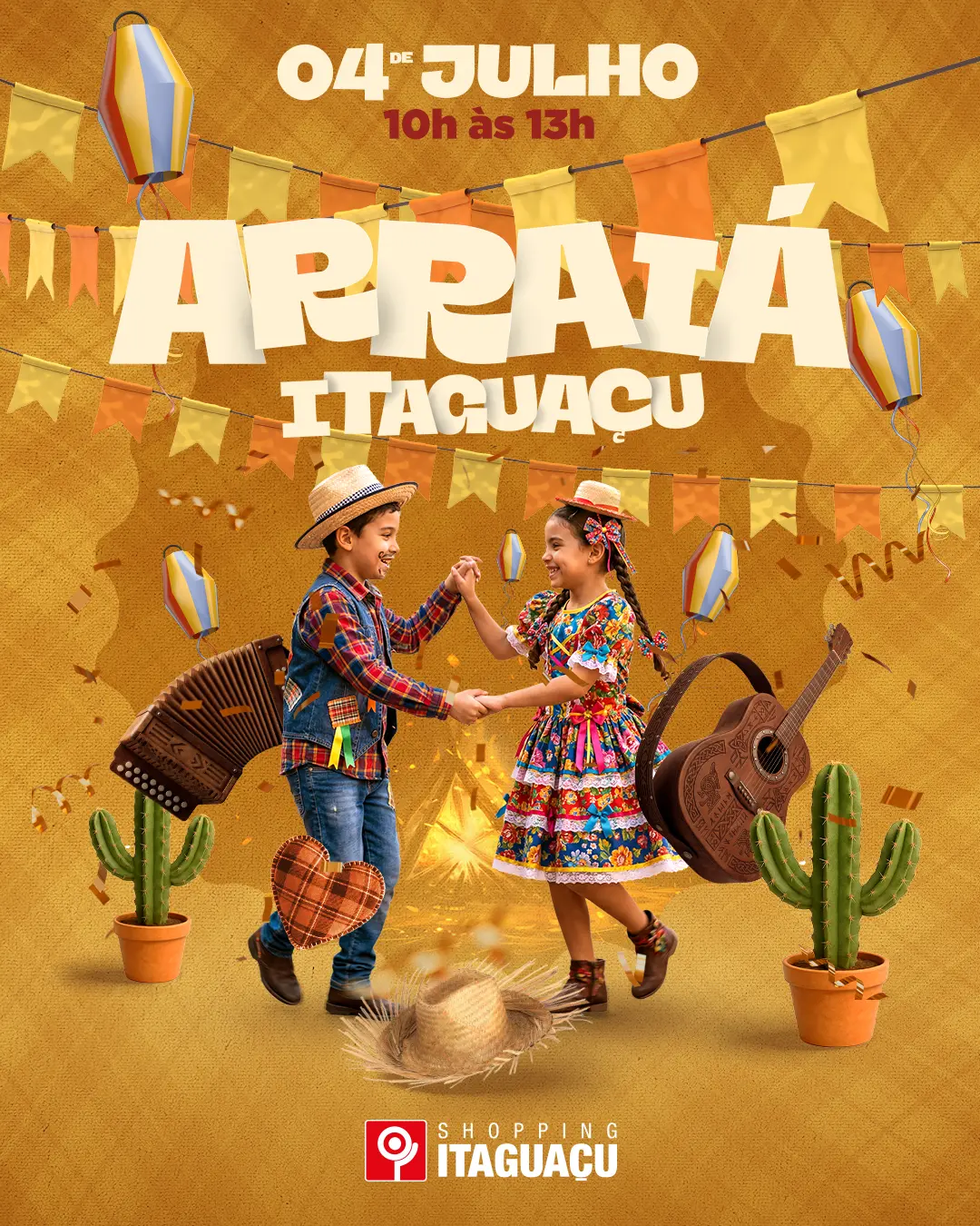 Arraiá Itaguaçu convida a comunidade para uma manhã de brincadeiras e música ao vivo