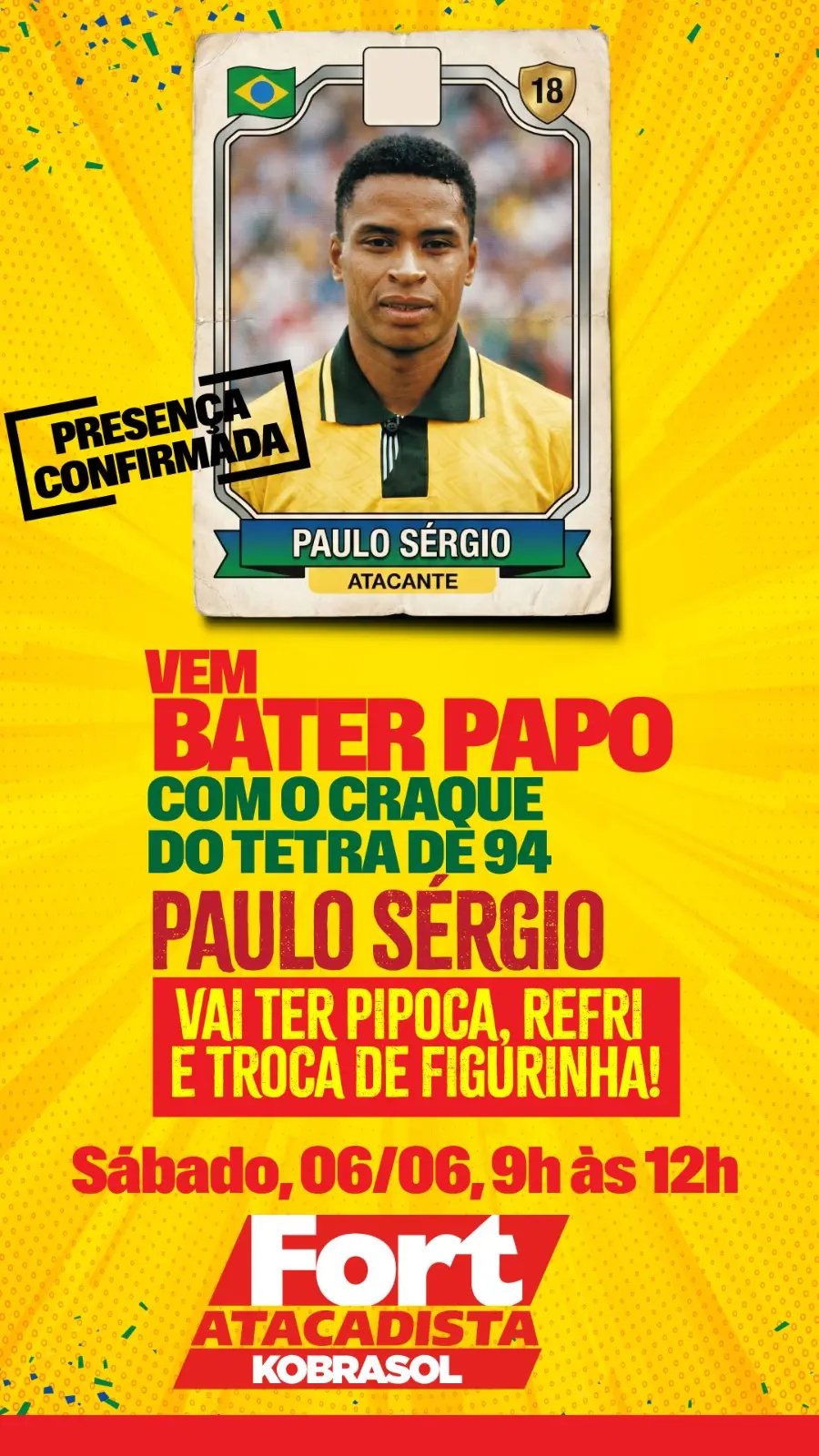 Fort Atacadista recebe campeão da Seleção Brasileira neste sábado (06) em lojas da Grande Florianópolis