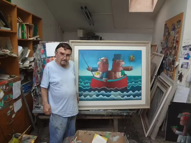 Artista italiano expõe sua arte em Santa Catarina