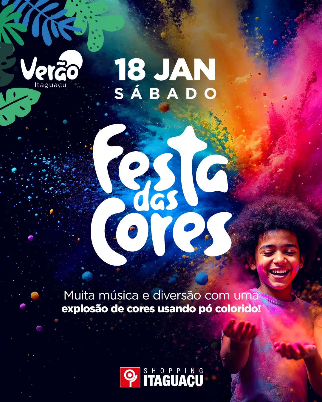 Festa das Cores agita o verão no Shopping Itaguaçu