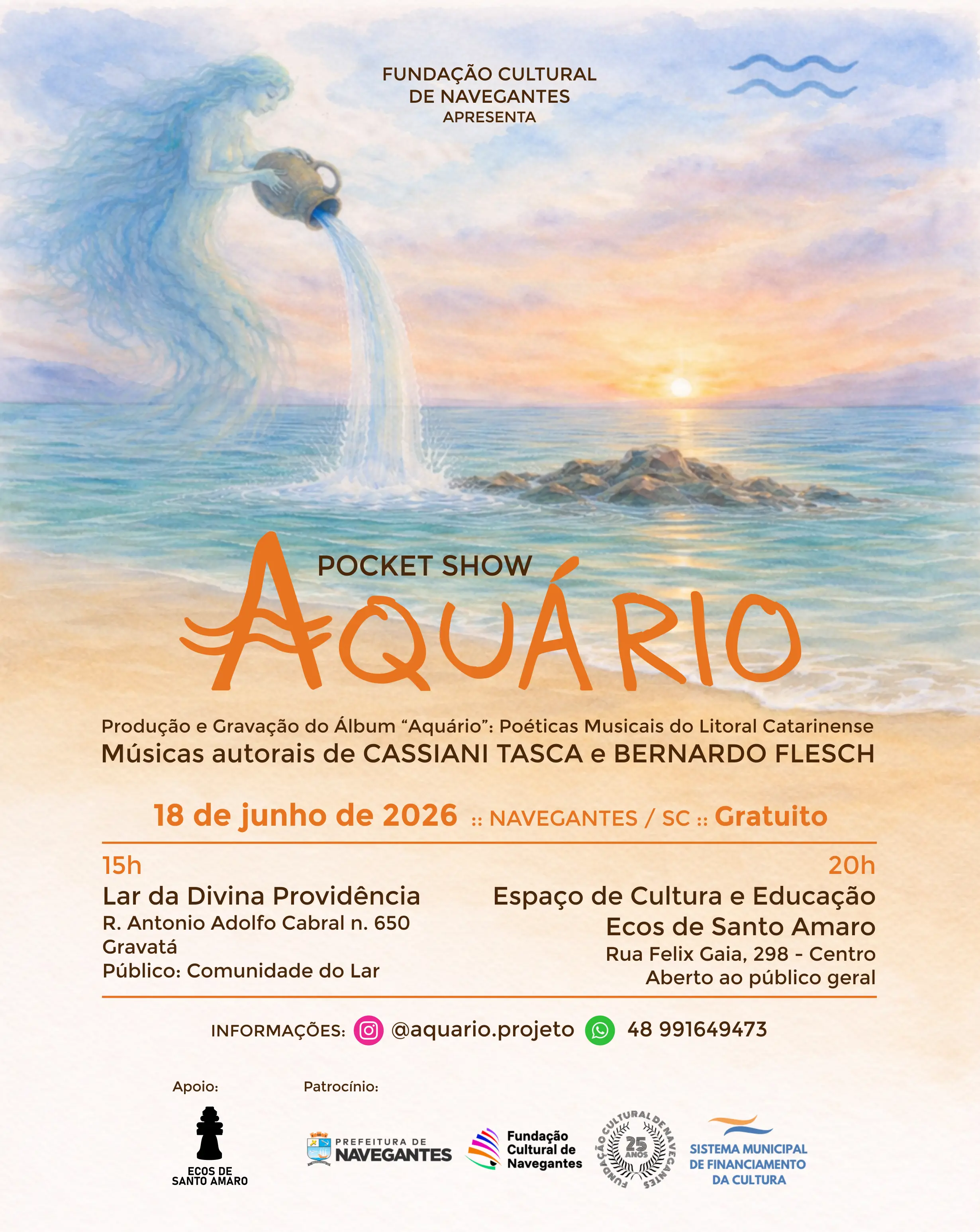 Projeto Aquário apresenta músicas inéditas antes do lançamento do álbum