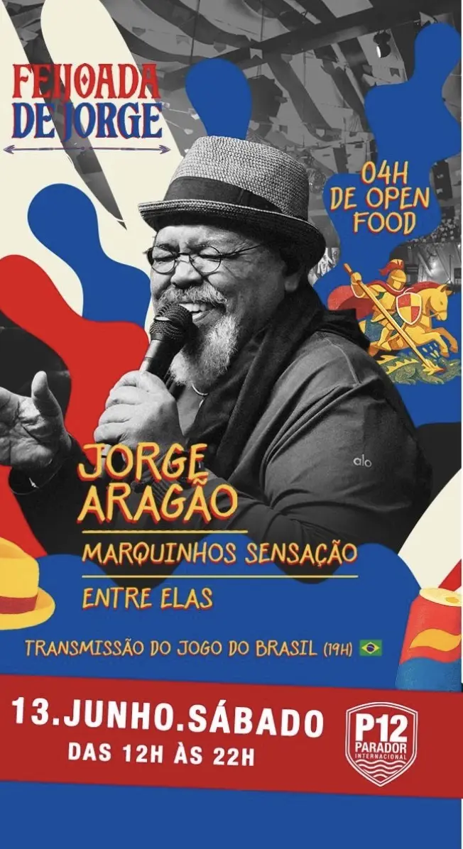 P12 Jurerê recebe Jorge Aragão com projeto autoral de samba, feijoada e cultura
