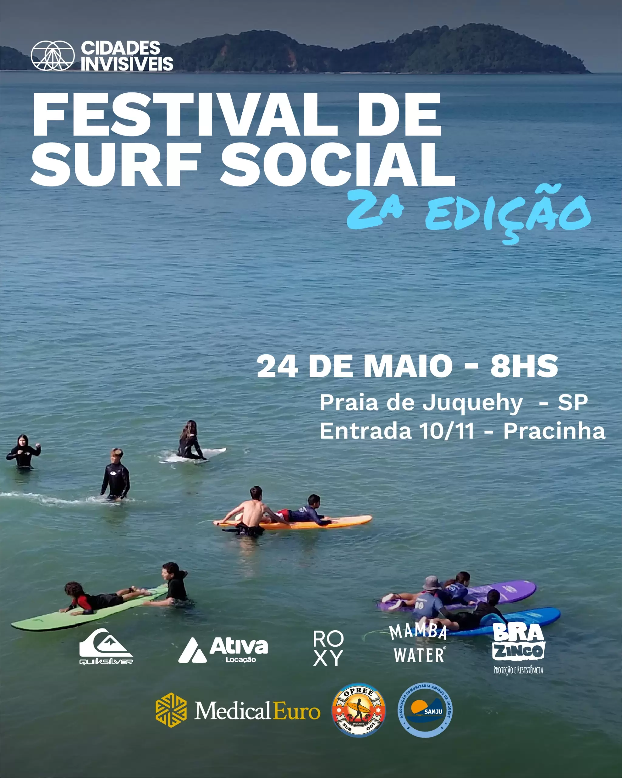 Cidades Invisíveis realiza Festival de Surfe com alunos de projeto social no Litoral Norte de São Paulo