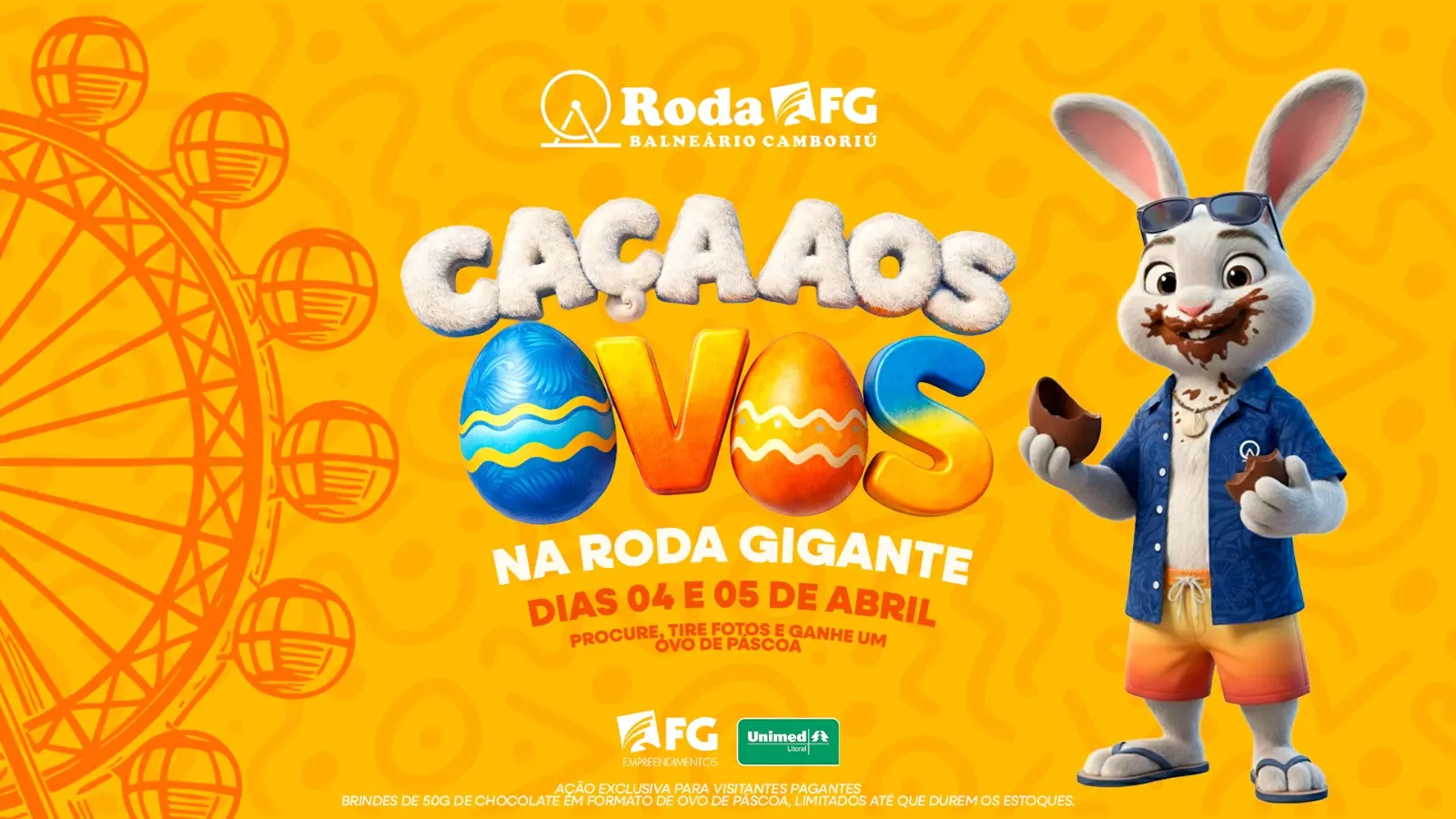 Caça aos Ovos: Roda FG promove aventura de Páscoa com brindes em Balneário Camboriú