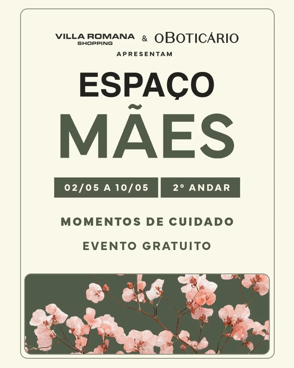 Villa Romana Shopping promove ação de Dia das Mães com O Boticário