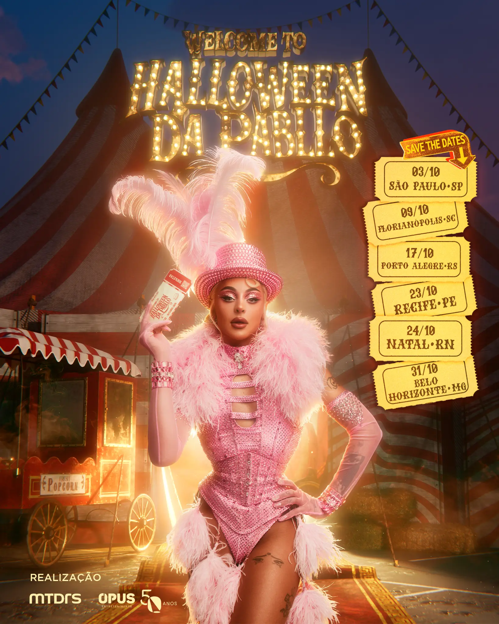  Pabllo Vittar anuncia as datas e cidades da turnê “Halloween da Pabllo”
