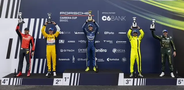 Piloto catarinense Jeff Giassi é o grande vencedor da prova de Le Mans, na França