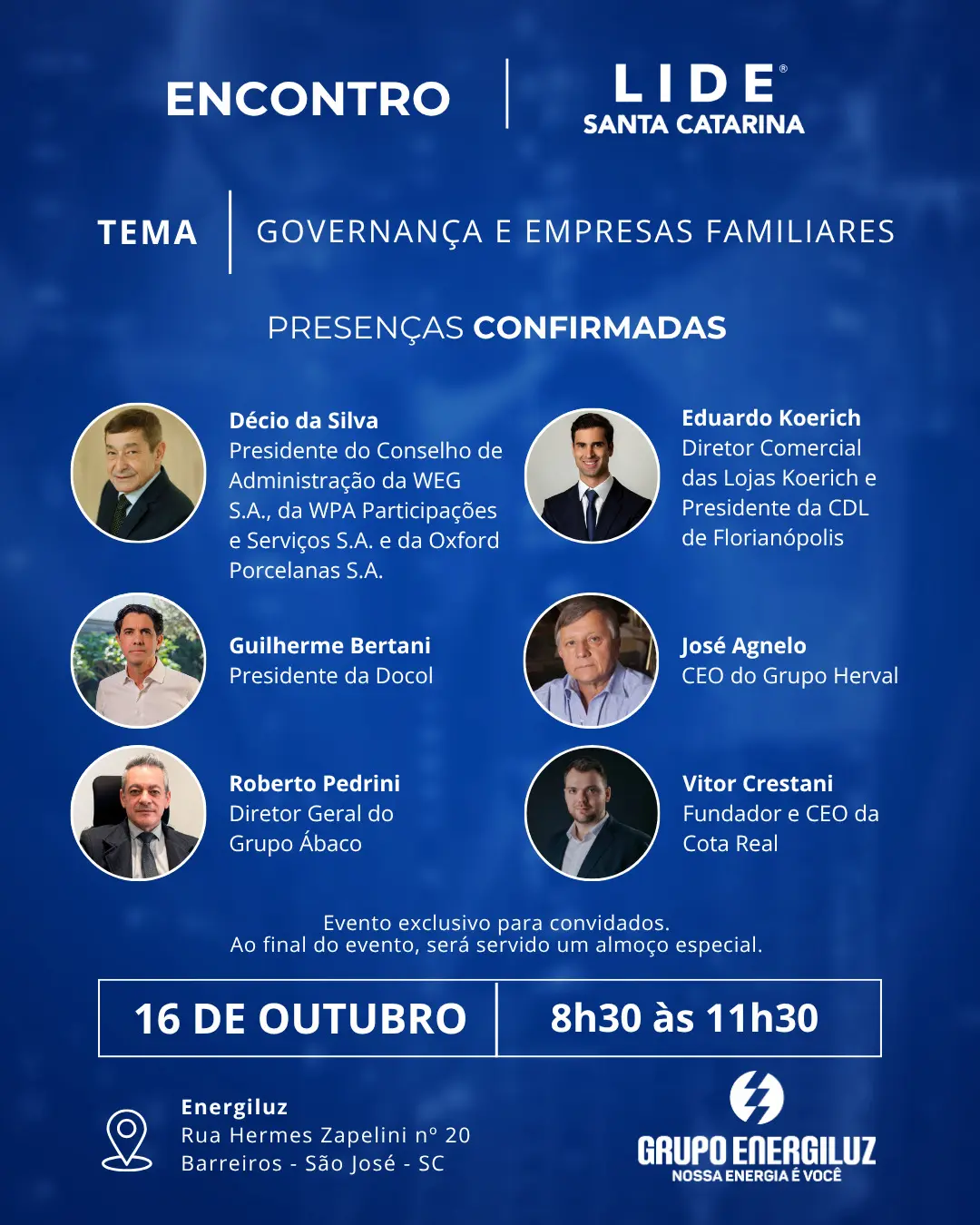 LIDE Empreendedor Grande Florianópolis reúne lideranças para debater ambiente de negócios em Santa Catarina