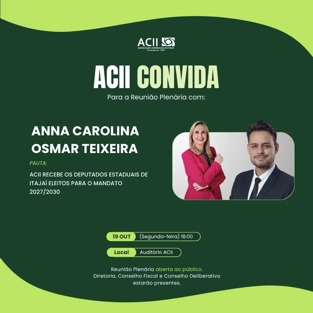 ACII recebe deputados estaduais eleitos por Itajaí em reunião plenária aberta à comunidade