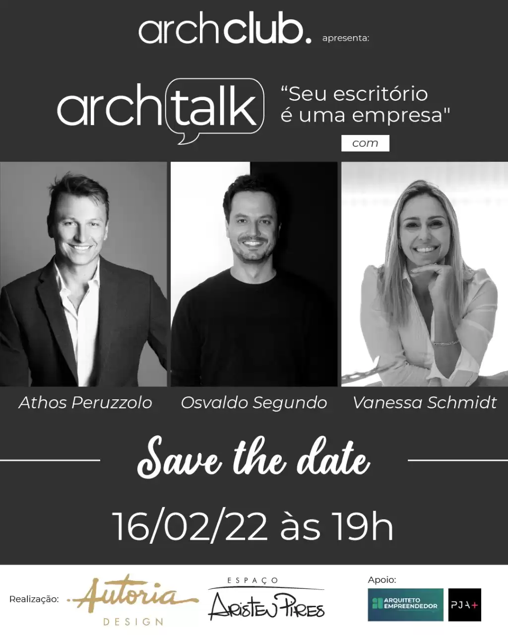 Autoria Design recebe Arch Talk nesta quarta-feira