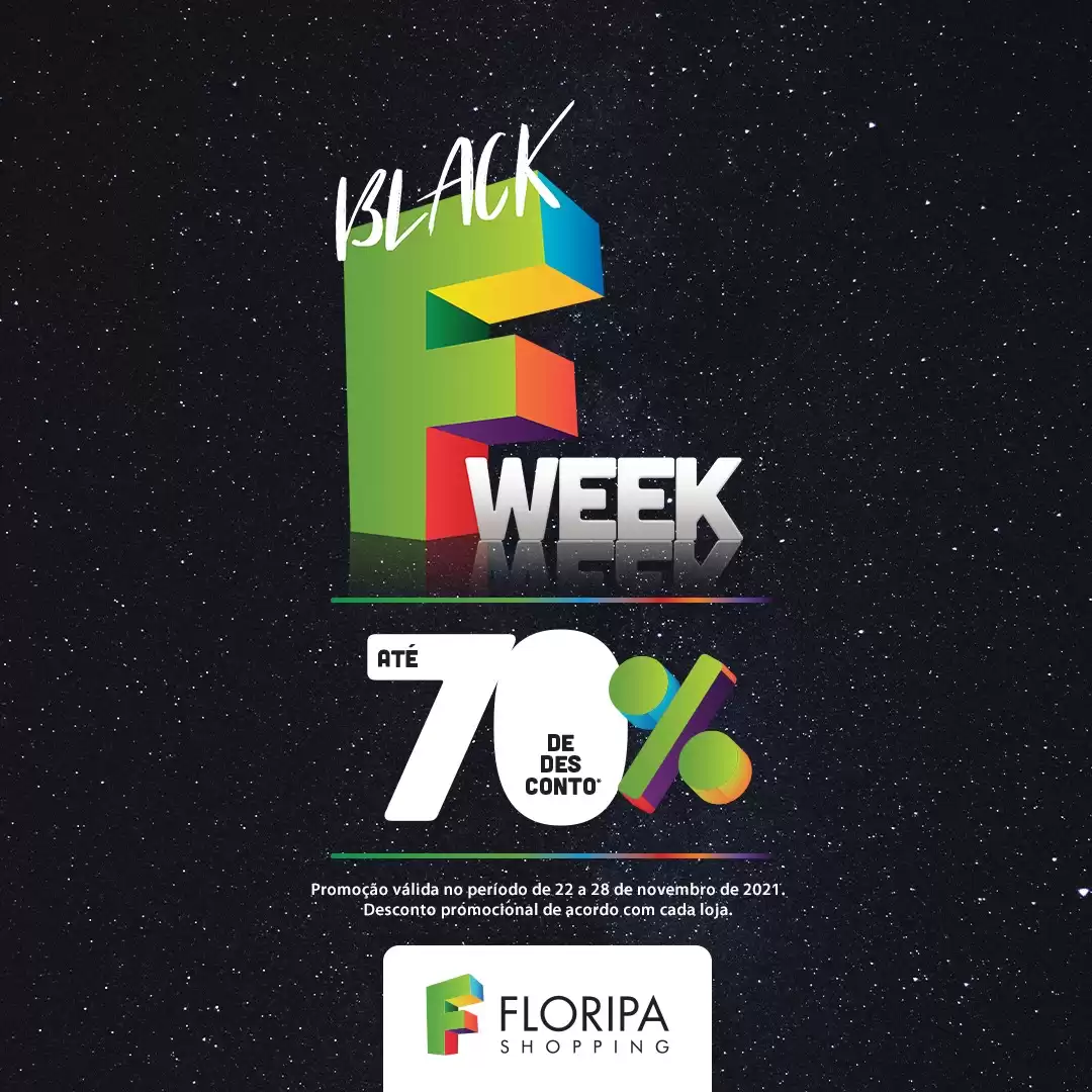Black Week Floripa Shopping oferece descontos de até 70%