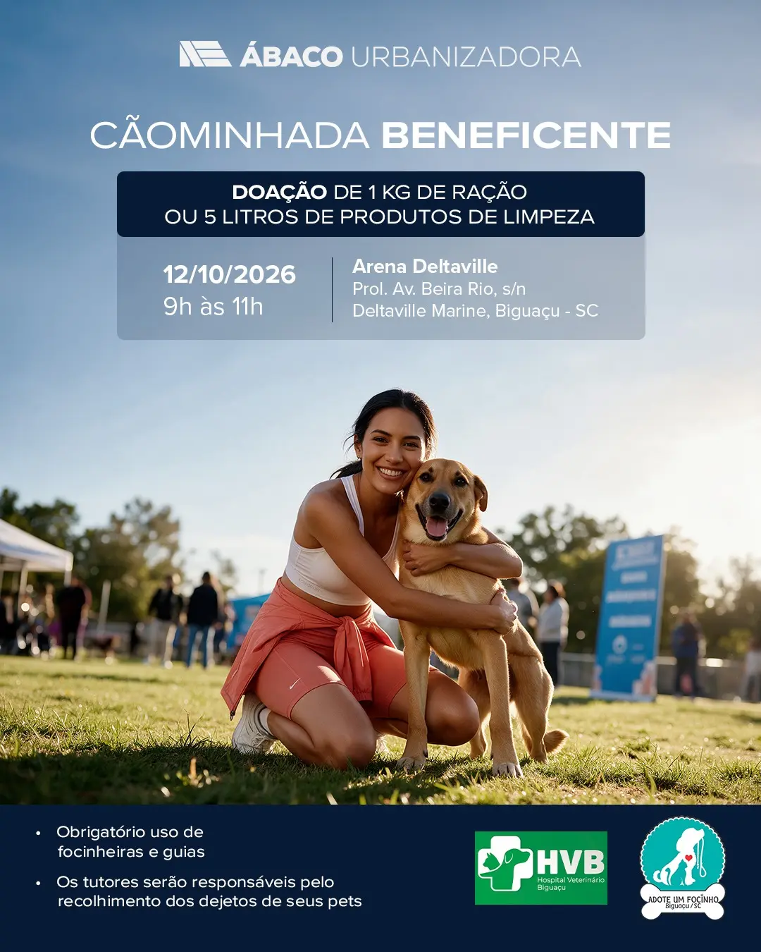 Ábaco Urbanizadora promove Cãominhada beneficente em Biguaçu neste Dia das Crianças