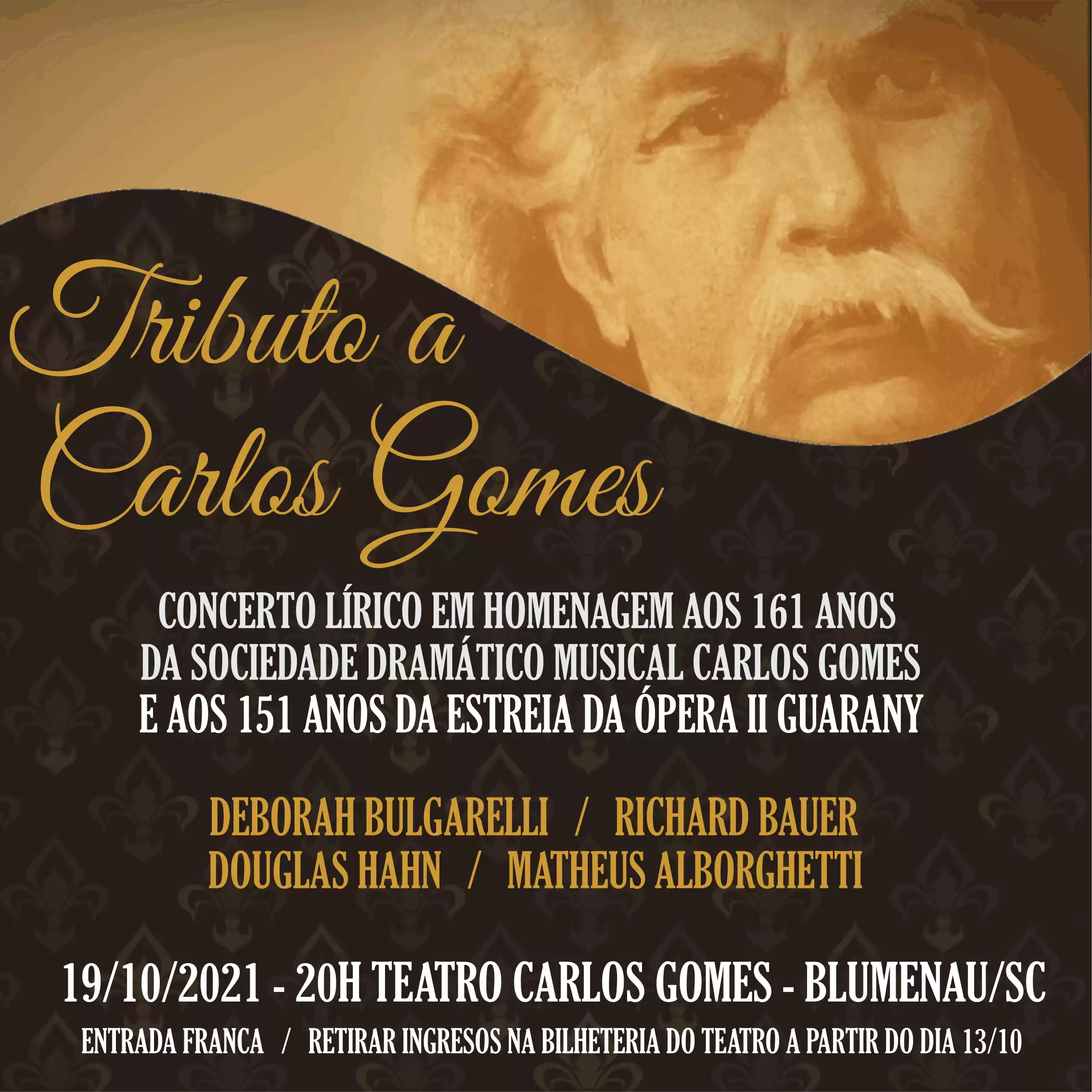 Concerto gratuito marca a retomada de eventos no Teatro Carlos Gomes 