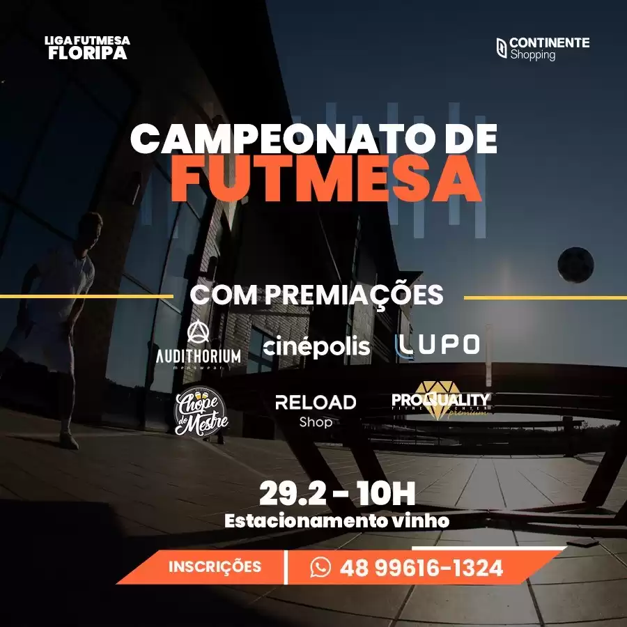  Continente Shopping realiza 1º campeonato de Futmesa