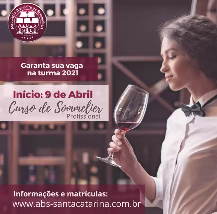 Curso de Sommelier Profissional da ABS-Santa Catarina.