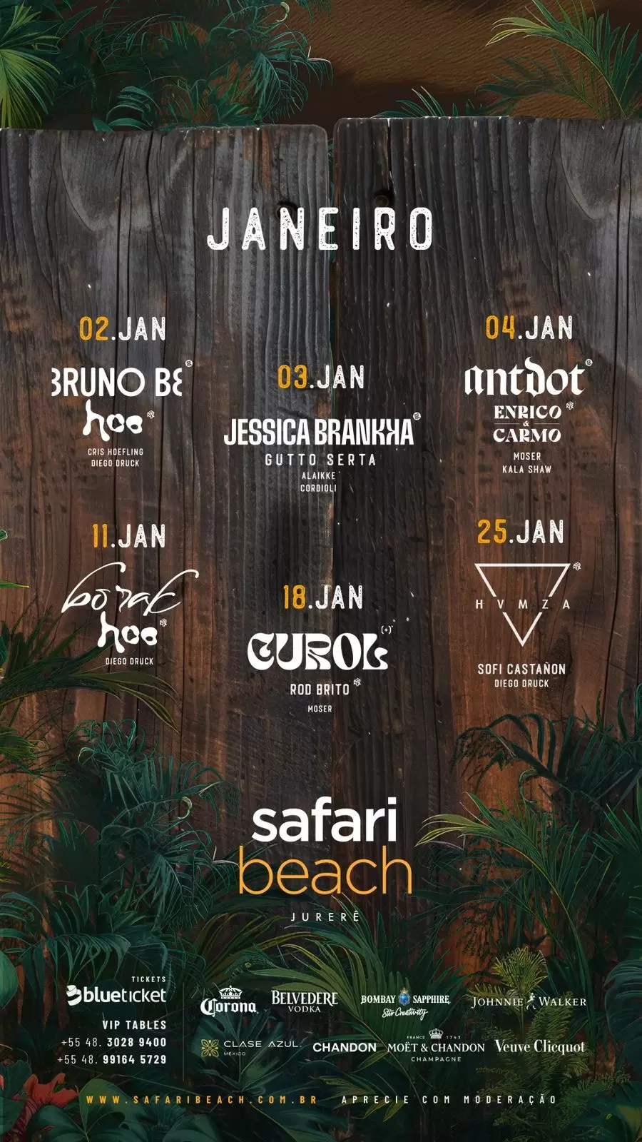 Safari Beach Jurerê terá mês de janeiro recheado de grandes atrações da música eletrônica