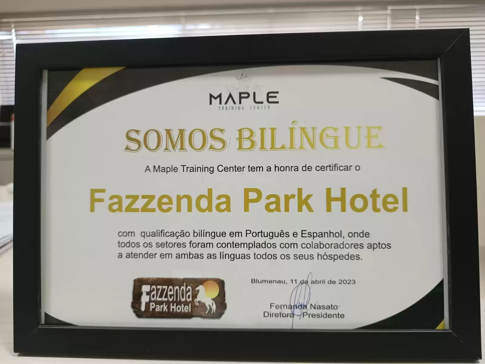  Fazzenda Park Hotel se torna resort bilíngue através de certificação