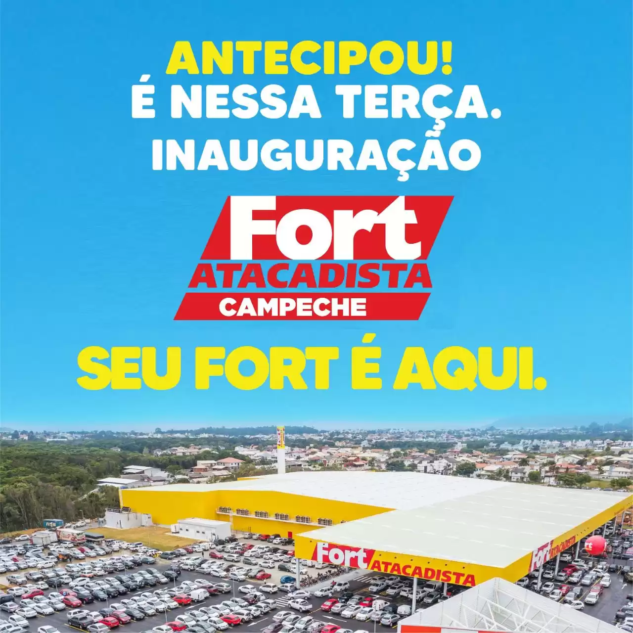 Fort Atacadista inaugura nova loja no Campeche, em Florianópolis, nesta terça-feira (26)