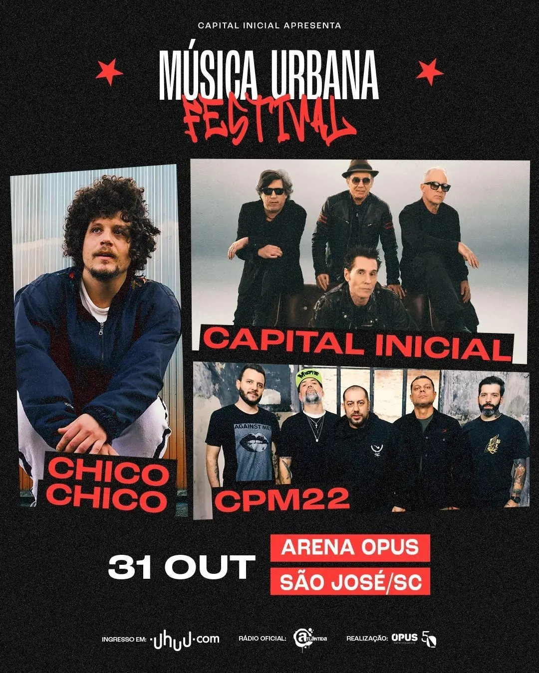 Capital Inicial expande o Festival Música Urbana e leva encontro histórico do rock nacional à Arena Opus