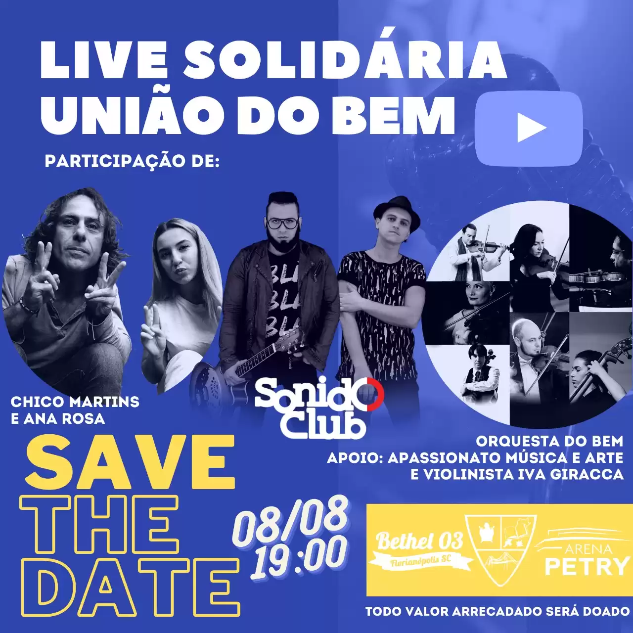 Live solidária arrecada recursos para o projeto Equoterapia Cidadã, que auxilia crianças com deficiência em Florianópolis