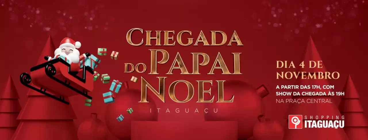 Papai Noel chega ao Shopping Itaguaçu com Pocket Show temático