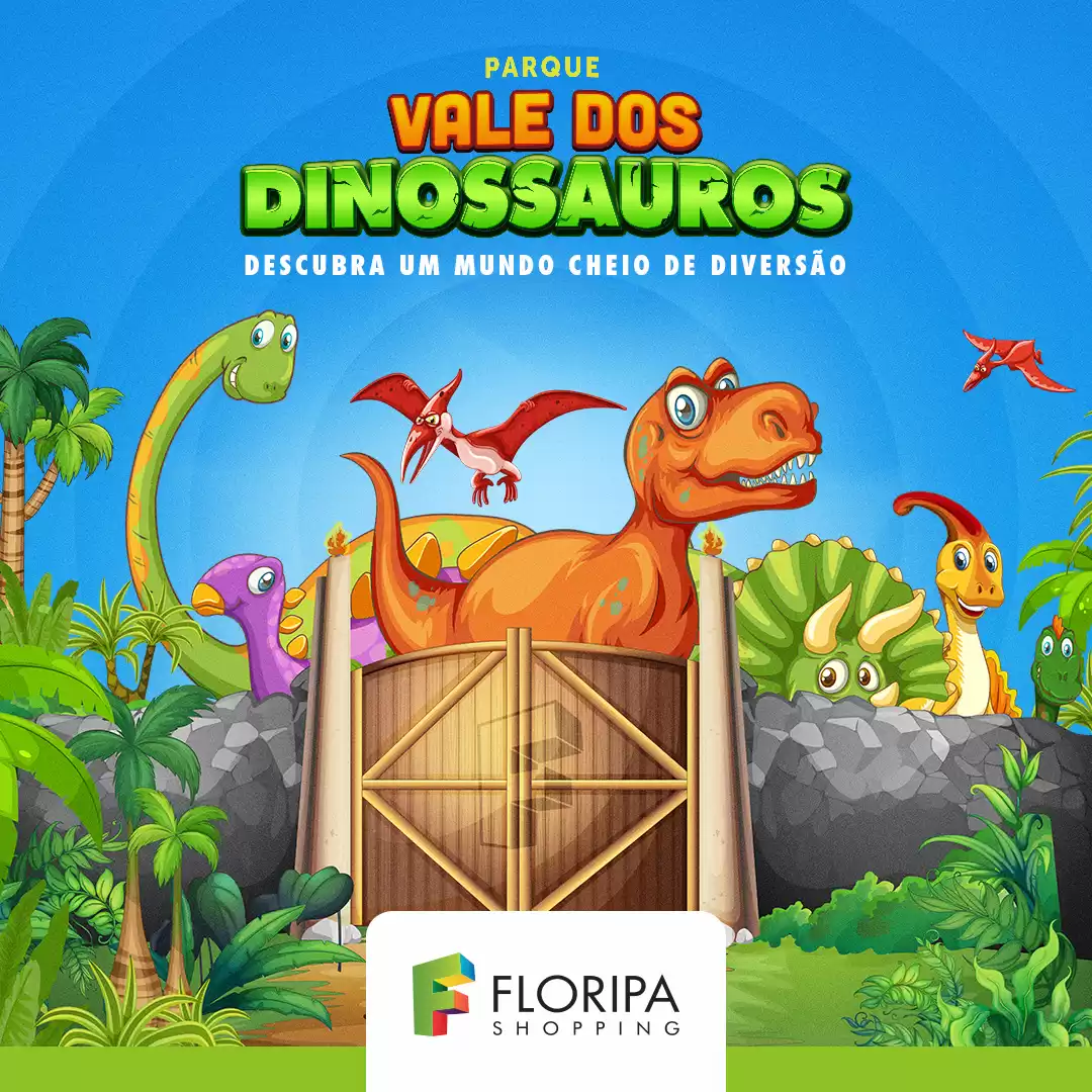 Parque “Vale dos Dinossauros” promete diversão para toda a família no Floripa Shopping