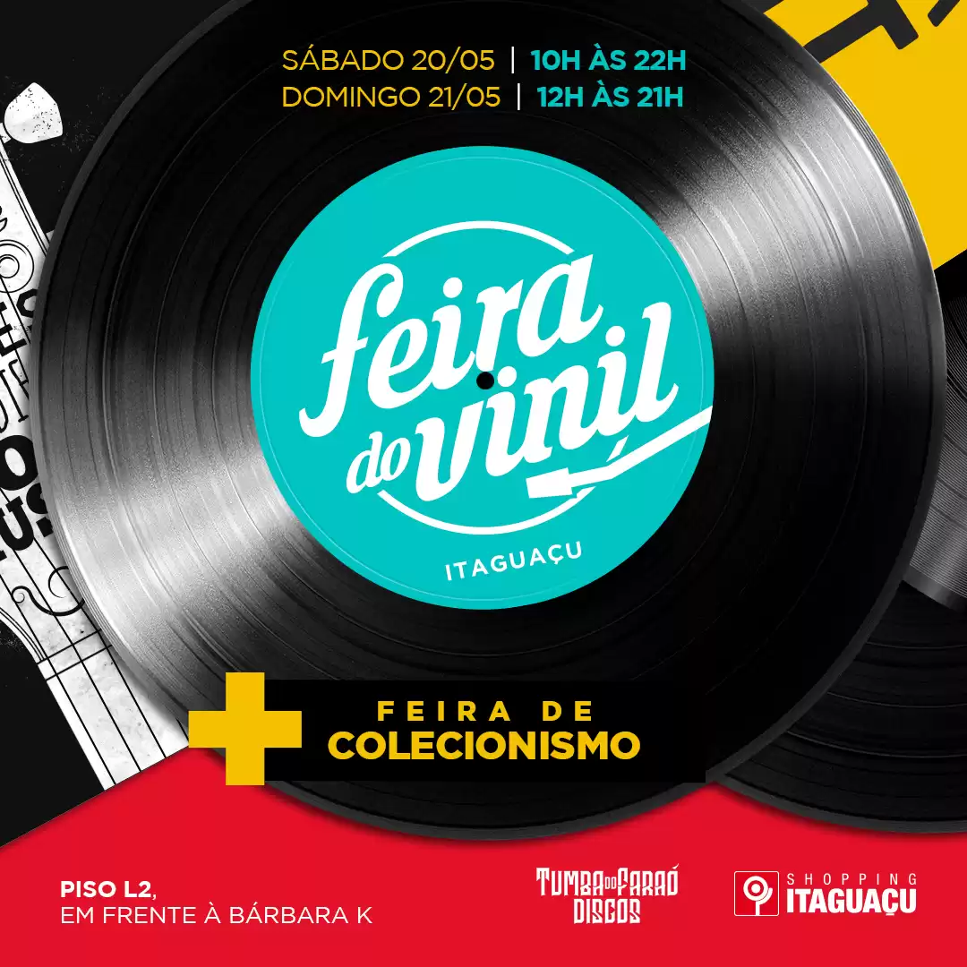 Shopping Itaguaçu promove shows e Feira do Vinil no fim de semana 