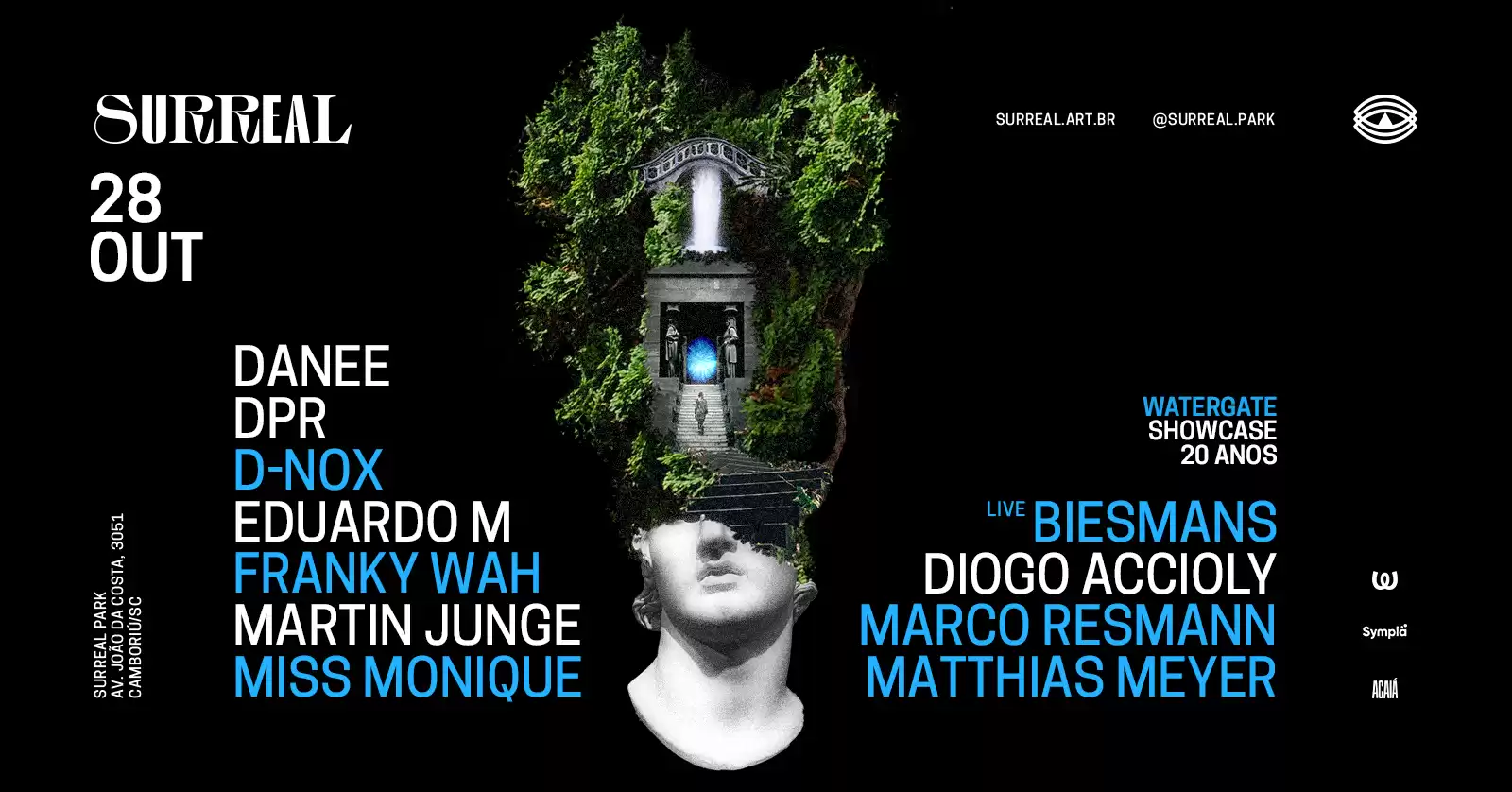 SURREAL PARK APRESENTA 3 PISTAS COM MISS MONIQUE, WATERGATE SHOWCASE E MAIS DE 10 DJS NESTA SEXTA-FEIRA