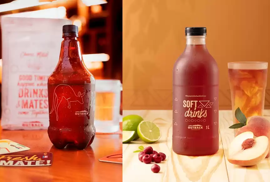 Dia da Austrália: Outback presenteia clientes no delivery com 1 litro de Chopp Brahma ou de Iced Tea