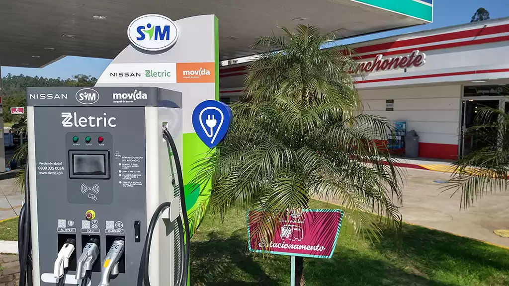 Movida, Nissan, SIM e Zletric lançam rota de carregadores rápidos para carros elétricos interligando a região Sul