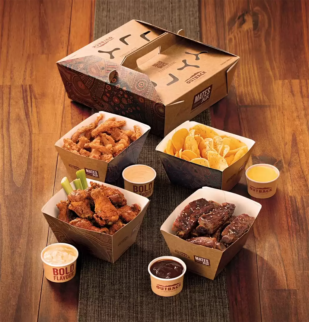 Outback lança box com aperitivos icônicos que serve até seis pessoas via deliver