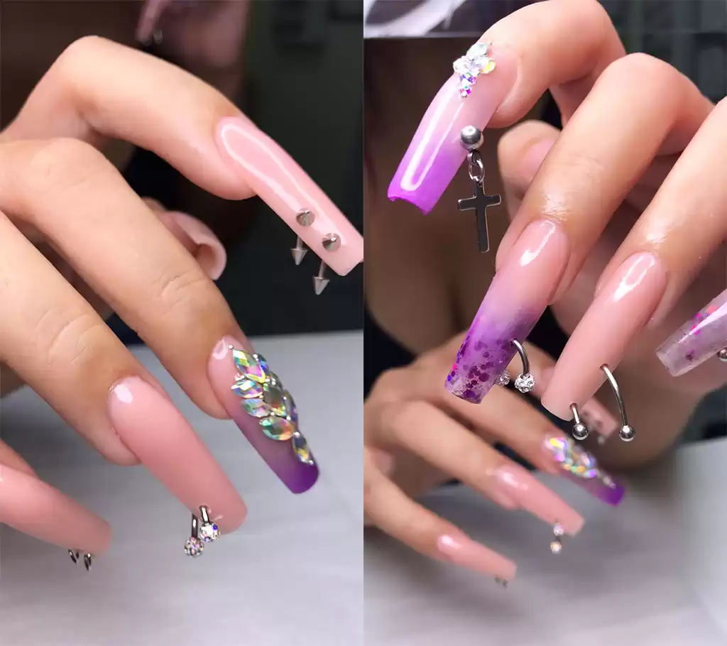 Piercing nas unhas é na nova tendência na nail art