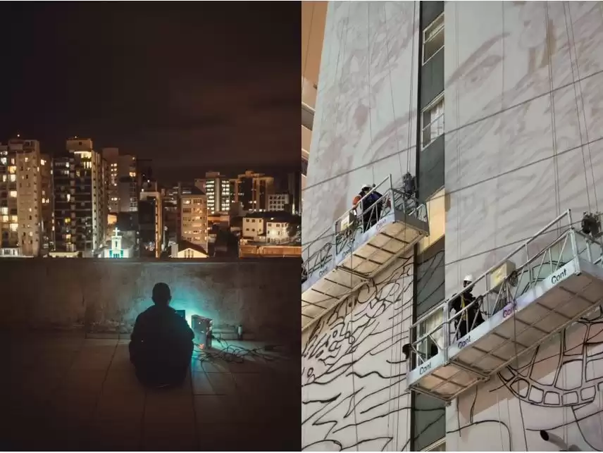 Street Art Tour: novo mural de grandes dimensões começa a ser pintado no Centro de Florianópolis